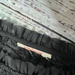 Sundance Black Sheer Embroidered Ruffle Satin Shirt Med Photo 1