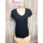Liz Lange Maternity Black V-Neck Stretch Tee – Size L Photo 1