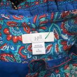 J. Jill Coastal Ruffles Sleeveless Midi Dress Sz XL Blue Paisley Floral Tiered Photo 4