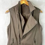 Max jeans Military Style Utility Cargo Vest Brown Size Small Photo 2