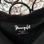 YoungLA Women’s Black Cropped Cutout Sleeveless Tank Top Stretchy Small Photo 2