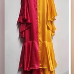 Anthropologie Pinnacle by Shruti Sancheti Mock-Neck Colorblock Ruffle Dress Size S. B26 Photo 5
