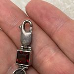 aCleoni Garnet, Smokey Quarts & Sterling Silver Bracelet Red Photo 6