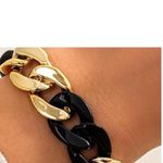 Large Chunky Gold Black Chain Photo 4