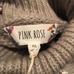 Pink Rose NWT Knit Turtleneck Pullover Sweater Photo 3
