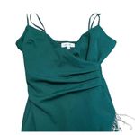 Emerald Sundae Rhinestone Fringe-Hem Mini Dress green stretch size small Photo 9