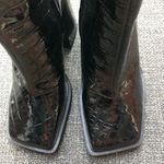 Circus by Sam Edelman New  7 Women NY Layla Bootie Black Square Toe Zipper Croc Photo 4