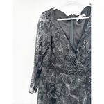 Mac Duggal 67541 Metallic Black Floral A Line Dress Photo 5