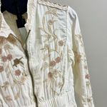 Johnny Was NWOT  Embroidered White Cupra Top Zip Up Jacket Bohemian Size S Photo 9