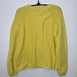 T Tahari Bright Yellow Long Sleeve Knitted Crew Neck Sweater EUC Sz M Photo 2