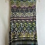 Roz & Ali Draped Front Tribal Print Sleeveless Tank Top Size Medium Photo 1