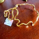 Gold Snake Choker Collar Hinge Necklace Happily Grey Abstract Avant Garde NWT Photo 6