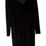 JBS Ltd Vintage 90s Grunge Goth Whimsigoth Black Velvet Long Sl Midi Dress 12 Photo 0