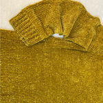 Loft Golden Olive Crew Neck Sweater Womens M Medium Chunky Soft Knit Office Photo 2