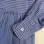 Mille Button Down Blue Striped Oxford Long Sleeve Shirt Dress Shirtdress XS Photo 3