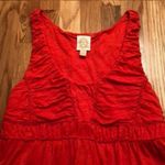 Anthropologie Rio Rao  L Red Gathered Top Photo 0