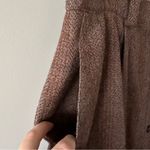 Vintage Midi Skirt Sz 14 Tweed Brown Button Front 70s 80s Academia Country Style Photo 6