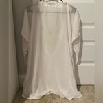 Blue Island  Sheer White Beaded Beach Coverup Photo 1