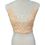 Free People Intimately FP Adella Longline Bralette Size L Soft Salmon Lace Cami Photo 0
