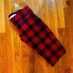 Loft Buffalo plaid black/red ponte leggings. Stretch. Size PS. 23” inseam. Photo 2