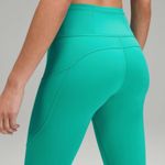 Lululemon Fast and Free High Rise Tights Maldives Green Leggings Size 12 NWT Photo 2