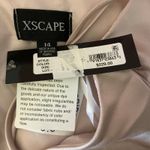 XScape  Satin High Low Ball Gown Pink Size 14 Sleeveless Scoop Neck Formal Dress Photo 7