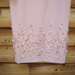 Mac Duggal 11853 Pink Crepe Sleeveless Midi Dress With Flower Beading Photo 9