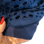 Anthropologie Cartolina Nantucket The Emma Navy Blue Eyelet Floral Skirt Photo 7