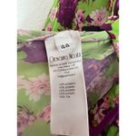 Giovanna Nicolai Silk Floral Wrap Top Size 44 Medium Purple Green Floral Chic Photo 6