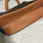 Neiman Marcus  Color Block Faux Leather Tote Bag Photo 4