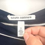 autumn cashmere Autumn‎ Cashmere Women's Striped 3/4 Sleeve Drop Shoulder Top Blue White Size XS Photo 2