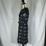 Boden • Purple Grey Black Floral Patterned Dress W/Belt Size 6R Photo 2