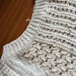 ZARA Cream Crochet Knit Sleeveless Hoodie Top Photo 2
