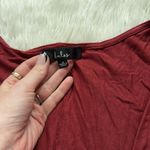 Lulus  Red Wrap Bodysuit Short Sleeve Photo 2