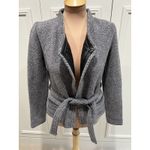 IRO  Awa Wool Blend Jacket Size 38 Belted Designer Classic Paris Quiet Luxury Photo 2