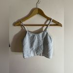 ZARA  Striped Denim Crop Top Blue & White Sleeveless Square Neck Size 13-14 Cm 16 Photo 13