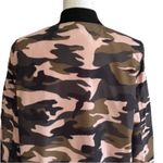 Miss London Jacket Coat Pink Olive Black Quilted Camouflage Bomber Coat Large Photo 5