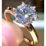 Boutique NEW 2Ct Solitaire Simulated Diamond 14k Gold‎ Plated Sterling Engagement Ring Photo 3