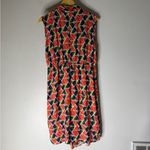 Part & Parcel Geometric Multicolor Wrap Dress 1XL Red Size 1X Photo 3