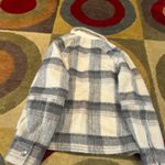 Rails  Cheyenne Wool Blend Jacket Coat Snow Grey Plaid White Grey Women’s Small Photo 2