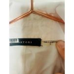 Natori  White Cotton Blend Collared Front Button Techno Poplin Top Size 8 Photo 7