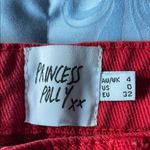 Princess Polly Wide Leg Jeans in Vivid Red Photo 1