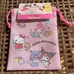 Sanrio Characters Pink Small Drawstring Bag Photo 0