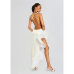 Retrofête Kaitlin Ruffled Hem Gown Dress White Womens Size Small Photo 2