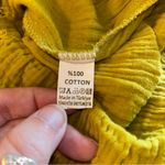 New Mission yellow backless halter dress size S crinkle cotton multiple slits Photo 5