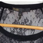 Maje black blouse lace shirt small Photo 5