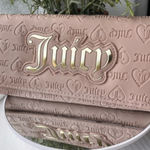 Juicy Couture  Upgrade U Flap Wallet Café Logo Faux Leather Gold Hardware NWT Photo 0
