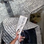 Claudie Pierlot Navy Tweed Short Sleeve Button Front Mini Dress 4 Preppy Blue Photo 15