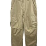 Khaki Pants Tan Cargo Juniper Blu Stretch Pockets Wide Leg Small Utility Cotton Photo 0