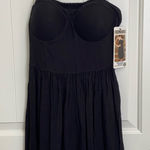 REWASH NEW  women’s solid black‎ molded cup adjustable strap minidress small Photo 0